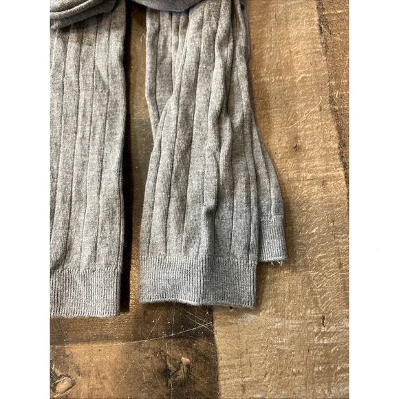Vintage NORDSTROM Grey Ribbed Knee High Socks Set 2 Pair New Tags 9-11 Retro - Picture 15 of 15